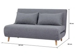 Banquette Convertible En Lit 2 Places Bleu -Banquette Magasin G 680428 H