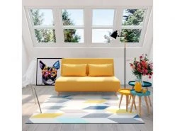 Banquette Convertible 2 Places Jaune -Banquette Magasin G 680432 W