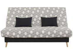 SIMMONS Banquette Lit Clic Clac Avec Couette Hexagone Noir