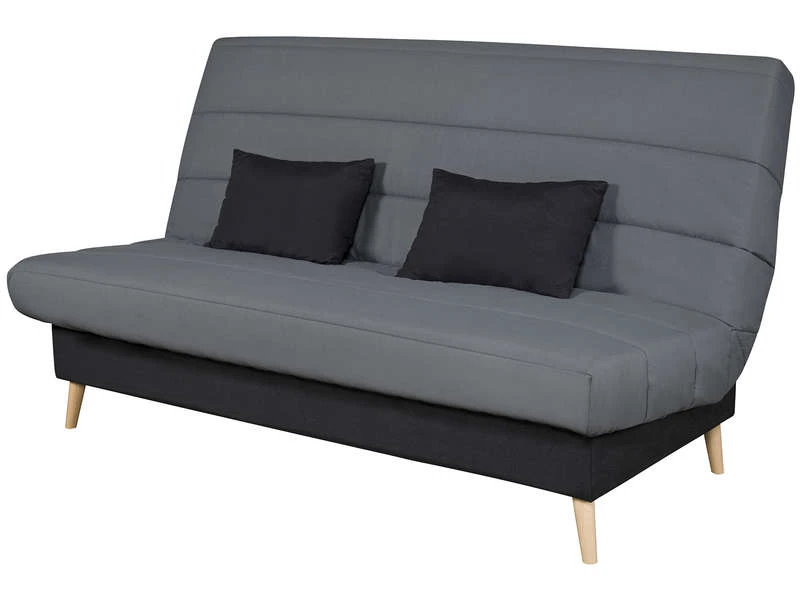 SIMMONS Banquette Lit Clic Clac Gris 4 SIMMONS Banquette Lit Clic Clac Gris – Image 2