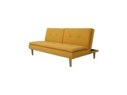 GPASPLUS Banquette Convertible 2 Places En Bois - Tissu Jaune - L 189 X P 105 X H 86 Cm - Eliana -Banquette Magasin G CNF A28006122 D