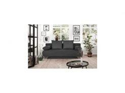 GPASPLUS Banquette Convertible Avec Le Coffre - Tissu Graphite - L210 X P92 X H80 Cm - Kaliope -Banquette Magasin G CNF A89379842 C