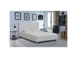 GPASPLUS Lit Adulte 180x200 - Simili Blanc - Tyyli