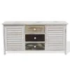 Mobili Rebecca Banc Meuble De Rangement 3 Tiroirs 2 Porte Bois Blanc 45x90x34 -Banquette Magasin G CNF B27556401 B