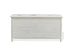 Mobili Rebecca Banc Meuble De Rangement 3 Tiroirs 2 Porte Bois Blanc 45x90x34 -Banquette Magasin G CNF B27556401 F