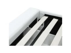 GPASPLUS Scarlette Lit Adulte Contemporain Avec Tiroirs De Rangement - Simili Gris Fonce/blanc - Sommier Inclus - 140 X 190 Cm -Banquette Magasin G CNF B29266297 F