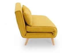 DECO_IN_PARIS Banquette Convertible 2 Places En Tissu Jaune Tonka -Banquette Magasin G CNF B33181179 E