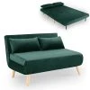 Banquette Convertible 2 Places En Velours Vert Tonka -Banquette Magasin G CNF B37178986 B