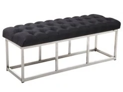 Banc Amun E En Tissu , Noir /120 Cm