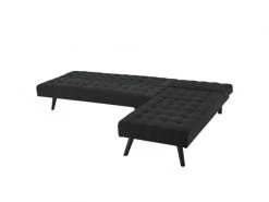 GPASPLUS Luca Canapé D'angle Clic-clac Réversible Contemporain 3 Places - Tissu Bleu Nuit Capitonné - L 180 X P 78 X H 75 Cm -Banquette Magasin G CNF C49770306 E