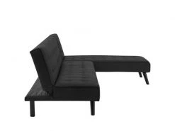 GPASPLUS Luca Canapé D'angle Clic-clac Réversible Contemporain 3 Places - Tissu Bleu Nuit Capitonné - L 180 X P 78 X H 75 Cm -Banquette Magasin G CNF C49770306 F