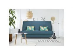 GPASPLUS Banquette Clic Clac Bultex - Tissu Taupe + Coussins Déco Jungle - L193 X P95 X H101 Cm - Mona -Banquette Magasin G CNF C69826157 C