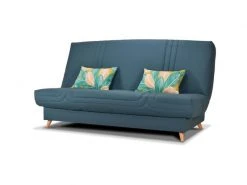 GPASPLUS Banquette Clic Clac Bultex - Tissu Taupe + Coussins Déco Jungle - L193 X P95 X H101 Cm - Mona -Banquette Magasin G CNF C69826157 E