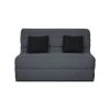 Banquette Bz Dunlopillo - Tissu Gris + 2 Coussins Noir - L 140 X P 99 X H 98 Cm - Alice -Banquette Magasin G CNF C96469530 B
