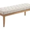 Banc Ramses Tissu Pieds Antique Clair , Crème/120 Cm -Banquette Magasin G CNF D20103777 B