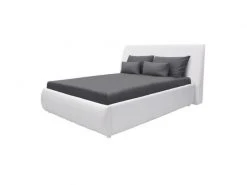 GPASPLUS Cloud Lit Adulte - 160 X 200 Cm + Coffre De Rangement - Simili Blanc -sommier A Lattes Inclus