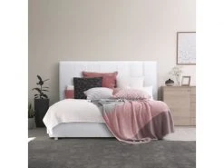 GPASPLUS Cloud Lit Adulte - 160 X 200 Cm + Coffre De Rangement - Simili Blanc -sommier A Lattes Inclus -Banquette Magasin G CNF D44427629 D