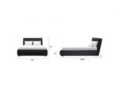 GPASPLUS Cloud Lit Adulte - 160 X 200 Cm + Coffre De Rangement - Simili Blanc -sommier A Lattes Inclus -Banquette Magasin G CNF D44427629 F