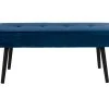 Banc En Tissu Coloris Bleu Foncé - Dim : 100 X 44 X 35 Cm -pegane- -Banquette Magasin G CNF D62169577 B