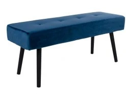 Banc En Tissu Coloris Bleu Foncé - Dim : 100 X 44 X 35 Cm -pegane- -Banquette Magasin G CNF D62169577 C