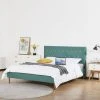 GPASPLUS Ocean Lit Adulte 160 X 200 Cm - Tissu Vert - Pieds Dores - Sommier A Lattes -Banquette Magasin G CNF D77798656 B