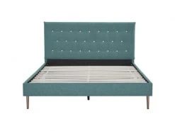 GPASPLUS Ocean Lit Adulte 160 X 200 Cm - Tissu Vert - Pieds Dores - Sommier A Lattes -Banquette Magasin G CNF D77798656 D