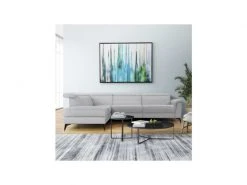 SANS_MARQUE Canape Dangle Gauche Avec 1 Place Relax Electrique - Tissu Gris - L 292 X P 232 X H 99 Cm - Melbourne -Banquette Magasin G CNF D83198037 C