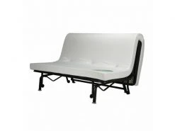 MEUBLETMOI Banquette Lit Bz 140x190 Cm En Tissu Gris Matelas 12 Cm – Buzzy -Banquette Magasin G CNF D88021408 D