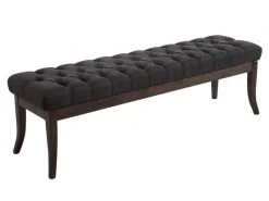 Banc Ramses Tissu Antique Sombre , Gris Foncé/150 Cm