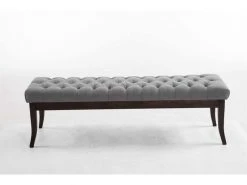 Banc Ramses Tissu Antique Sombre , Gris/150 Cm