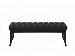 Banc Ramses Tissu Antique Sombre , Noir /120 Cm