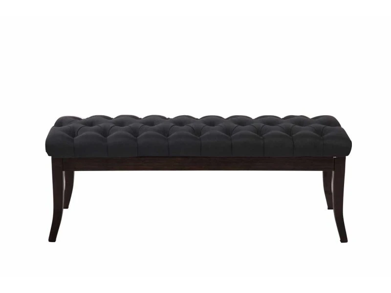 Banc Ramses Tissu Antique Sombre , Noir /120 Cm 3 Banc Ramses Tissu Antique Sombre , Noir /120 Cm
