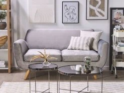 Housse En Velours Gris Pour Canapé 2 Places Bernes -Banquette Magasin G CNF I33359778 C