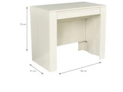 Dmora Table Console Extensible, Blanc Brillant, 90 X 78 X 51 Cm (jusqu'à 237 Avec Rallonges). -Banquette Magasin G CNF I99760131 D