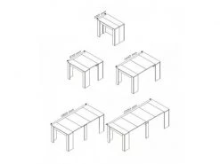 Dmora Table Console Extensible, Blanc Brillant, 90 X 78 X 51 Cm (jusqu'à 237 Avec Rallonges). -Banquette Magasin G CNF I99760131 F