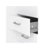 Armoire 2 Portes 3 Tiroirs 77,6 X 200,4 X 49,5, Structure En Feuille De Laminé, Blanc -Banquette Magasin G CNF J36140930 F