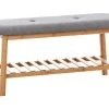 Banquette Marne En Tissu Avec Pieds Carrés En Bois De Bambou , Gris/90 Cm -Banquette Magasin G CNF J69718492 B