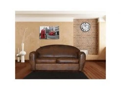 Canapé Convertible 3 Places Marron Aspect Vieilli - Cuba -Banquette Magasin G CNF J77464105 C