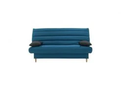Liv Banquette Clic Clac 3 Places - Tissu Bleu Canard - Slyle Scandinave - L 190 X P92 Cm