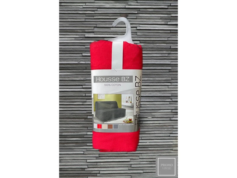PROMO_LINGE Housse De Clic Clac - Bz - - Rouge - 190 X 200 Cm . 4 PROMO_LINGE Housse De Clic Clac - Bz - - Rouge - 190 X 200 Cm . – Image 2