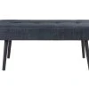 Banc En Tissu Coloris Gris Anthracite - Dim : 100 X 44 X 35 Cm -pegane- -Banquette Magasin G CNF M13723707 B