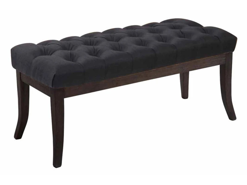 Banc Ramses Tissu Antique Sombre , Noir /100 Cm 3 Banc Ramses Tissu Antique Sombre , Noir /100 Cm