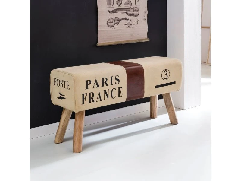 Finebuy Bois Massif Banc Tissu 91 X 51 X 30 Cm Style Rétro | Rembourré Banc | Banc En Cuir Salle à Manger Brun | Petit Banquette De Lit Tissu Banc Couloir 4 Finebuy Bois Massif Banc Tissu 91 X 51 X 30 Cm Style Rétro | Rembourré Banc | Banc En Cuir Salle à Manger Brun | Petit Banquette De Lit Tissu Banc Couloir – Image 2