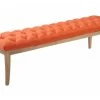 Banc Ramses Tissu Pieds Antique Clair , Orange/150 Cm -Banquette Magasin G CNF N22739314 B