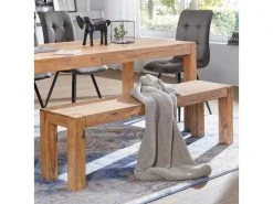 Finebuy Banc De Cuisine Bois Massif Acacia | Salle à Manger Banque - Banc Pour Table De Cuisine | Banc Salle à Manger -Banquette Magasin G CNF N81578037 C