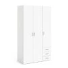 Armoire à Trois Portes Battantes Avec Trois Tiroirs, Couleur Blanche, 116 X 175 X 49,5. -Banquette Magasin G CNF O15056901 B