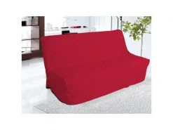 Housse Clic-clac Matelassée En Coton Panama Rouge