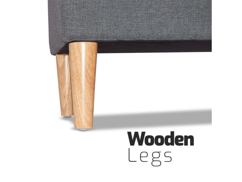 Istanbul - Coffre Pour Ottoman Avec Conteneur 42l. Banc Ottoman En Tissu Avec Siège Rembourré Et Pieds En Bois De Pin Couleur Space Grey 5 Istanbul - Coffre Pour Ottoman Avec Conteneur 42l. Banc Ottoman En Tissu Avec Siège Rembourré Et Pieds En Bois De Pin Couleur Space Grey – Image 3