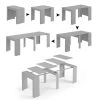 Dmora Table Console Extensible Avec Compartiment Pour Les Rallonges, Gris Béton, 90 X 51 X 78 Cm (jusqu'à 237 Avec Extensions). -Banquette Magasin G CNF Q45089618 B