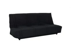 GPASPLUS Banquette Clic Clac 3 Places - Tissu Noir - Style Contemporain - L 193 X P 92 Cm -Banquette Magasin G CNF Q85851380 D